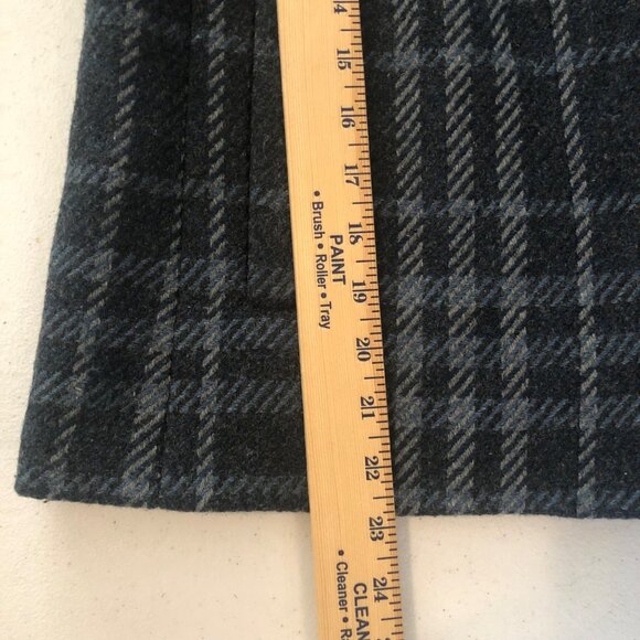 Talbot's Size 6 Blue/Gray Plaid Wool Blend Fully Lined Snap-Up Jacket - Picture 11 of 15